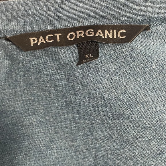 PACT ORGANIC XL Blue Open Front Waterfall Cardigan Top Lightweight Sustainable - Picture 6 of 8